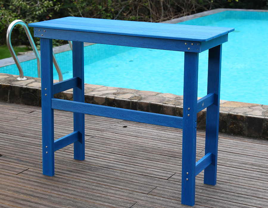 Coastal Blue HDPE High-Top Bar ruokailuryhmä