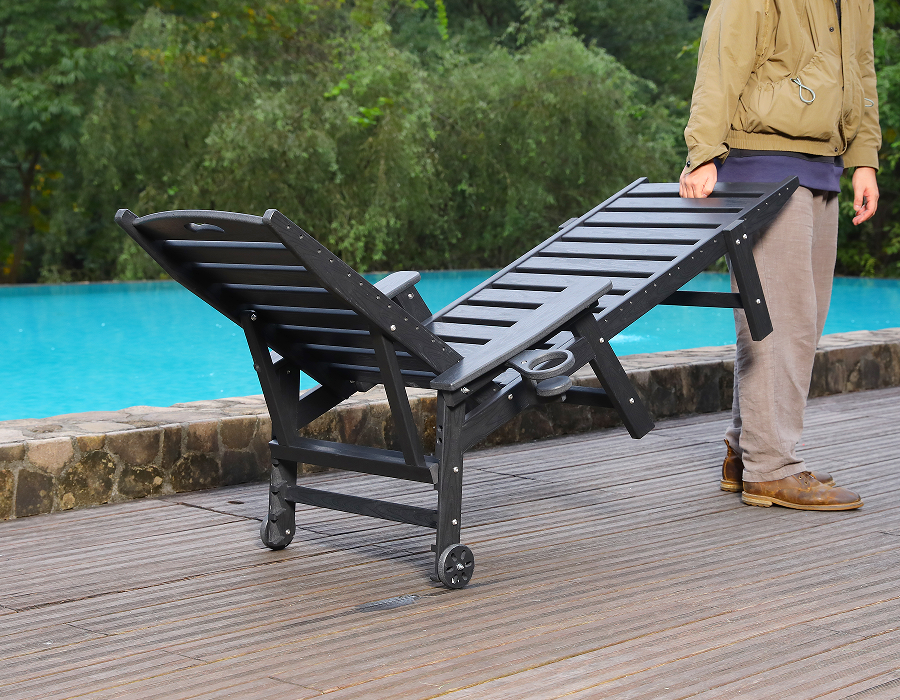 Kirkkaan valkoinen HDPE Solo Adirondack lepotuoli