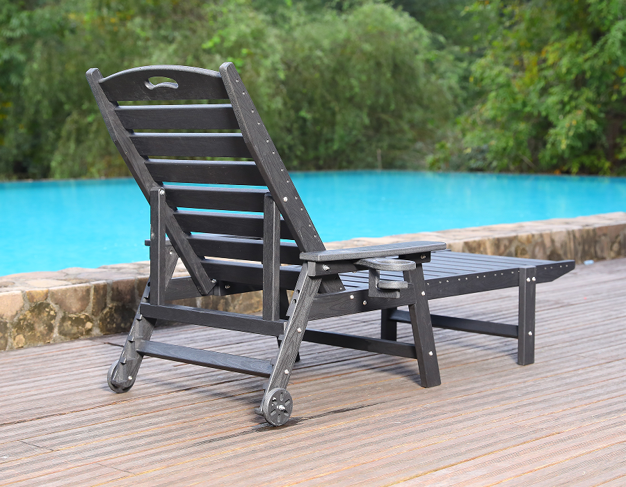 Kirkkaan valkoinen HDPE Solo Adirondack lepotuoli