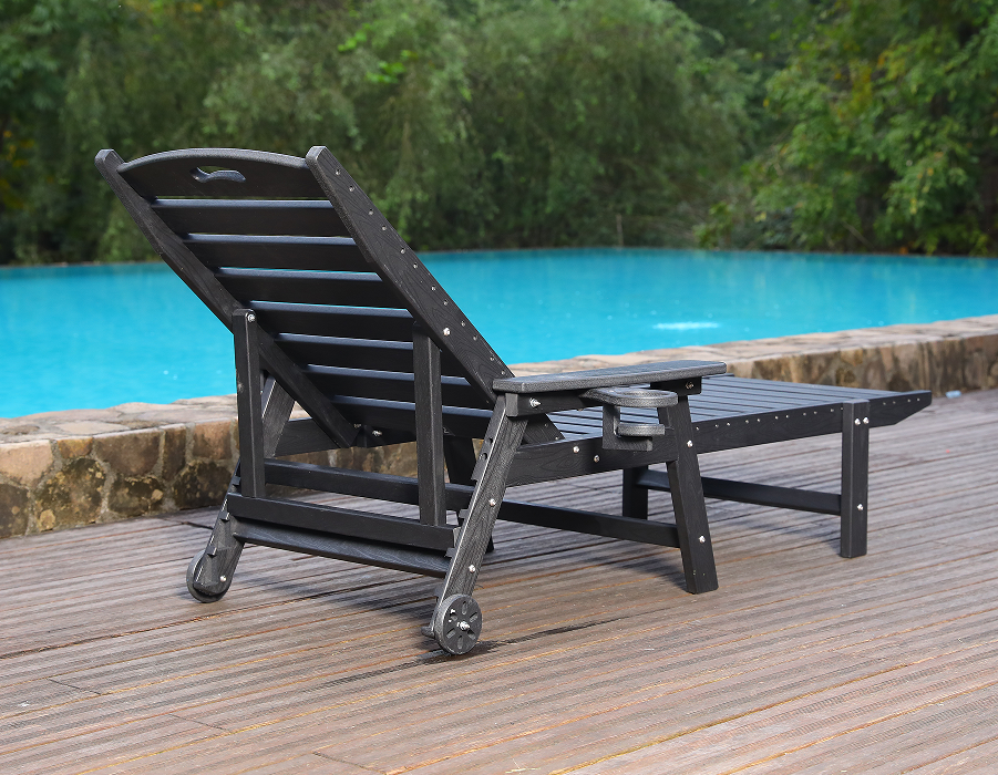Kirkkaan valkoinen HDPE Solo Adirondack lepotuoli