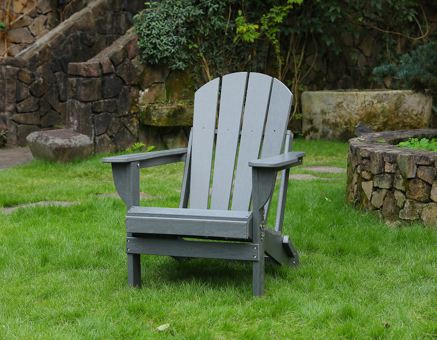 Storm Grey HDPE Adirondack Frog tuoli - joka sää