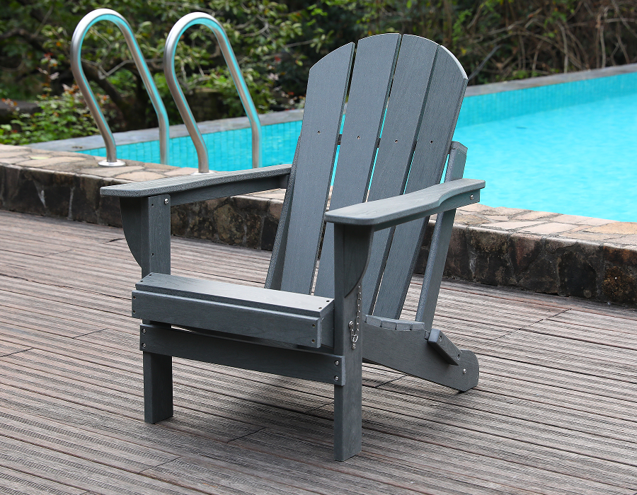 Storm Grey HDPE Adirondack Frog tuoli - joka sää
