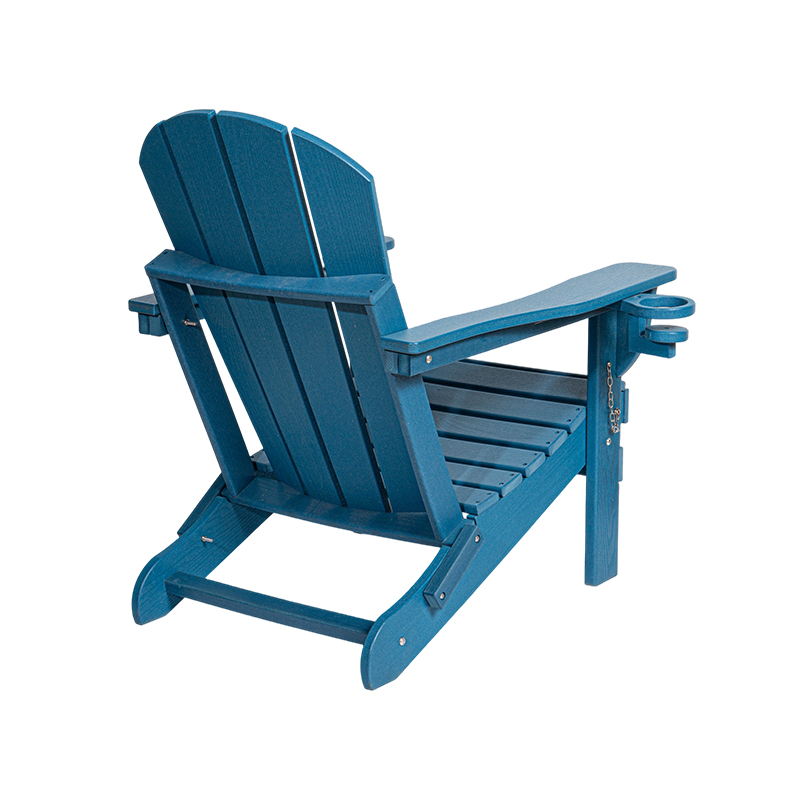 Tummansininen HDPE Adirondack-tuoli ruostumattomasta teräksestä